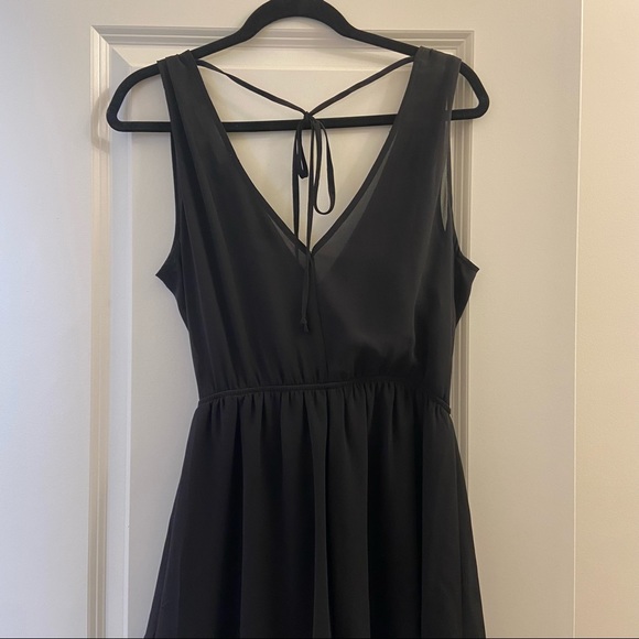 Astr chiffon black ruffle romper - Picture 6 of 7
